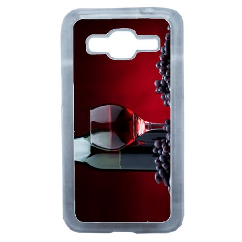 Coque Viticole Vin Raisins Compatible Samsung Core Prime Transparent
