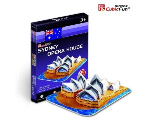 CUBIC FUN Puzzle 30 Pi&egrave;ces : Puzzle 3D S&eacute;rie Mini - Australie : Op&eacute;ra de Sydney (Difficult&eacute; 2/8),  