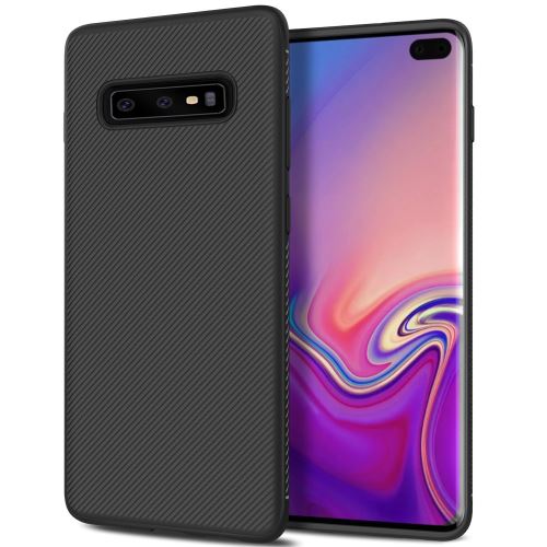 Coque en TPU série jazz twill noir pour votre Samsung Galaxy S10