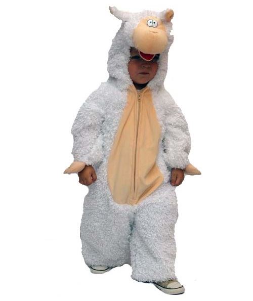 Deguisement enfant animaux : mouton blanc 8 ans - panoplie - costume carnaval garcon / fille