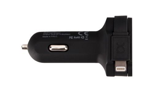 Xqisit Dual Car Charger - Adaptateur d'alimentation pour voiture - 3.4 A - 2 connecteurs de sortie (USB) - noir
