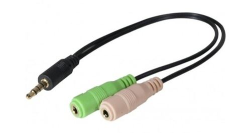 Adaptateur Vshop jack male vers 2 jack femelle micro et casque stereo PC99