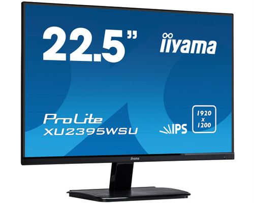 iiyama ProLite XU2395WSU-B1 - LED-monitor - 22.5 - 1920 x 1200 WUXGA - IPS - 250 cd/m² - 1000:1 - 4 ms - HDMI, VGA, DisplayPort - luidsprekers - zwart