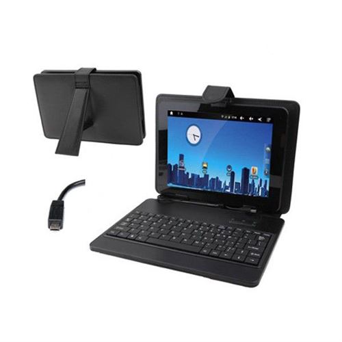 Yonis Noir Housse Clavier Universel Tablette 9.7' Saisie Usb Mini Usb Simili Cuir E