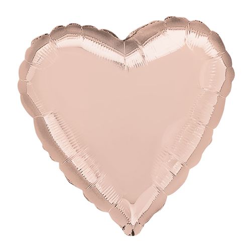 ballon alu coeur 43cm cuivre