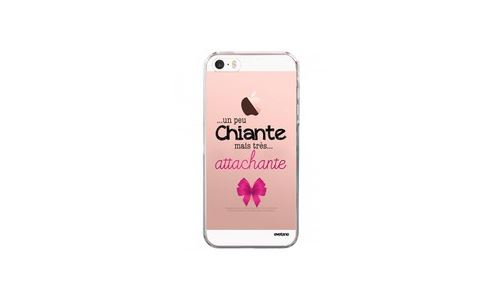 Coque Iphone Se / 5s / 5 Rigide Transparente, Un Peu Chiante Tres Attachante, Evetane®
