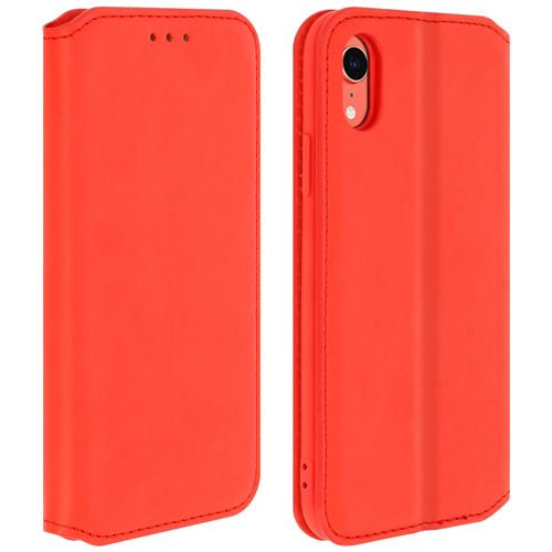 Housse pour Apple iPhone XR Folio Portefeuille Fonction Support Rouge
