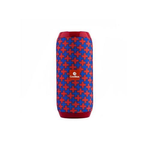 Haut-parleurs FM bluetooth CoolBox COOLTUBE 10W Rouge & Bleu