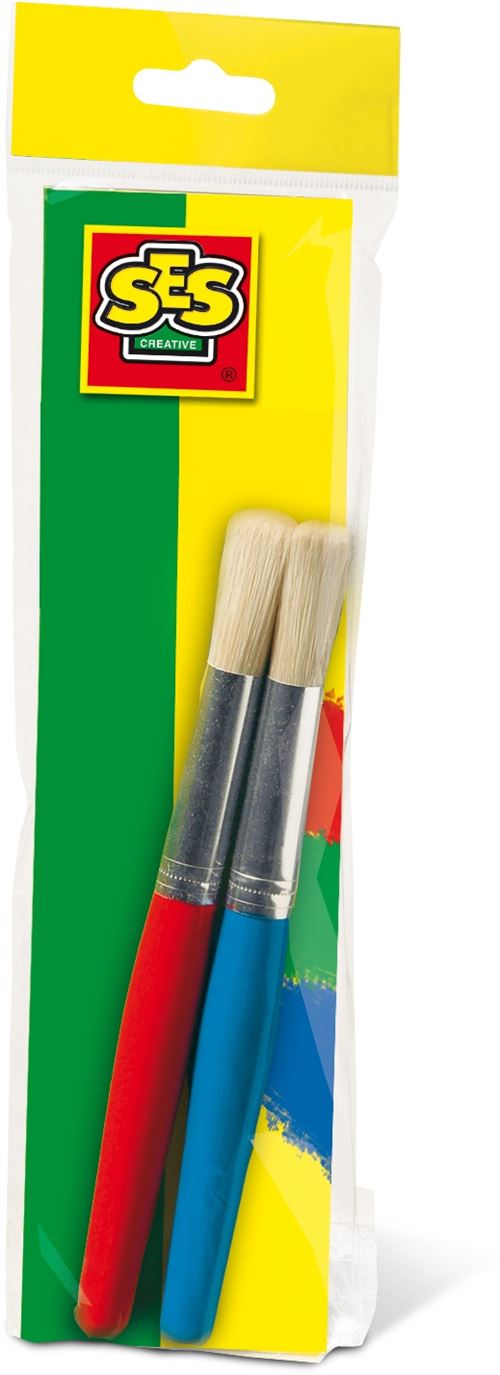 SES Creative - Peinture à doigts - 2 pinceaux épais