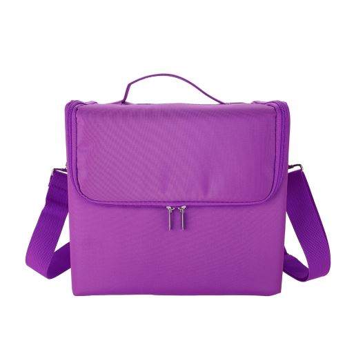 Trousse de Maquillage Boîte de Rangement Multi-Couche - Violet