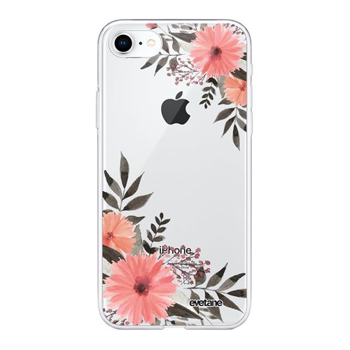 Coque pour iPhone 7/8/ iPhone SE 2020 360 intégrale transparente Fleurs roses Tendance [Evetane®]