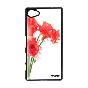 Coque Xperia Z5 Compact Bouquet De Fleurs Noir Rigide Dessin