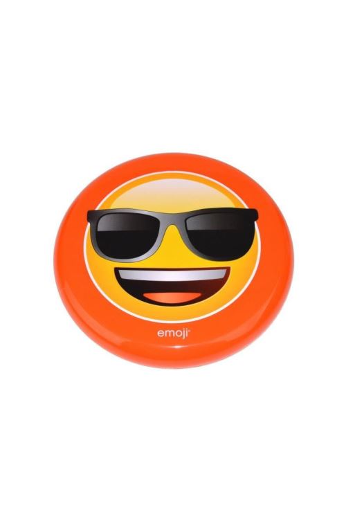 EMOJI Disque volant frisbee Lunette de Soleil - 23cm - Jaune et Orange