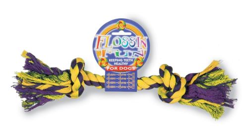 Comparer les prix de Happy Pet Flossin Fun Jouet pour chien Corde à 2 nœuds Taille M