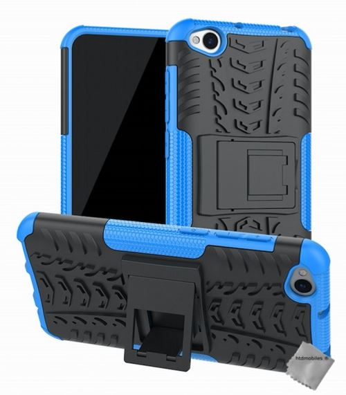 Housse etui coque rigide anti choc pour Xiaomi Redmi Go avec verre trempe - BLEU