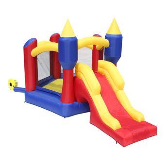 20 Sur Castelnaud Château Gonflable 4m Avec Toboggan Jeu