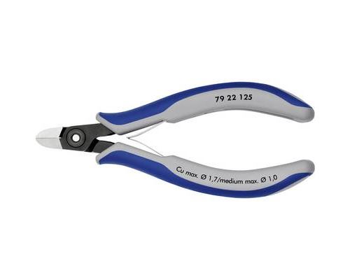 Knipex 79 22 125 Elektronik- u. Feinmechanik Seitenschneider ohne Facette 125 mm
