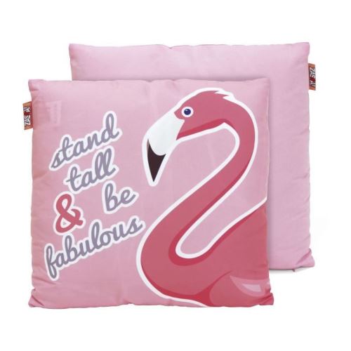 coussin carré confort flamant rose - 40x40 cm