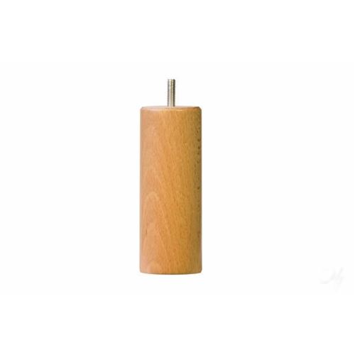Ensemble de 4 pieds de lit cylindrique - Vernis bois naturel - D5,4 cm H 15 cm