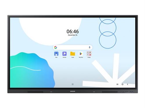 Samsung Interactive Display WA65D - Classe de diagonale 65" WAD Series écran LCD rétro-éclairé par LED - éducation/entreprise - avec tableau blanc interactif intégré, écran tactile (multitouch) - Android - 4K UHD (2160p) 3840 x 2160 - gris sidéra