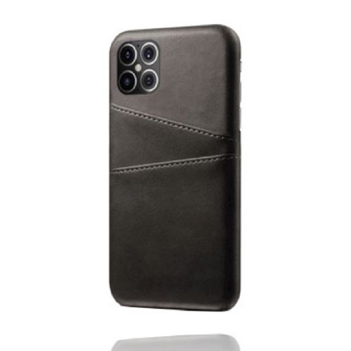 Casecentive - Coque cuir iPhone 12 Pro Max - Porte carte - Noir - 8720153792264