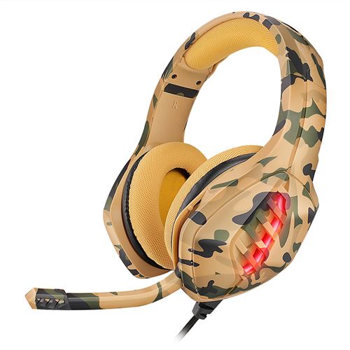 Casque Filaire J1 Camo Gris Casque Filaire J1 Camo Jaune