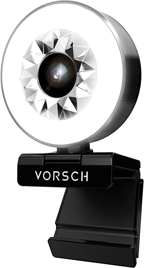 Webcam 1080P Full HD - avec Doubles Stéréo Microphone Mise au Point Automatique,Suppression du Bruit,Appel Vidéo,Cours en Ligne - Noir