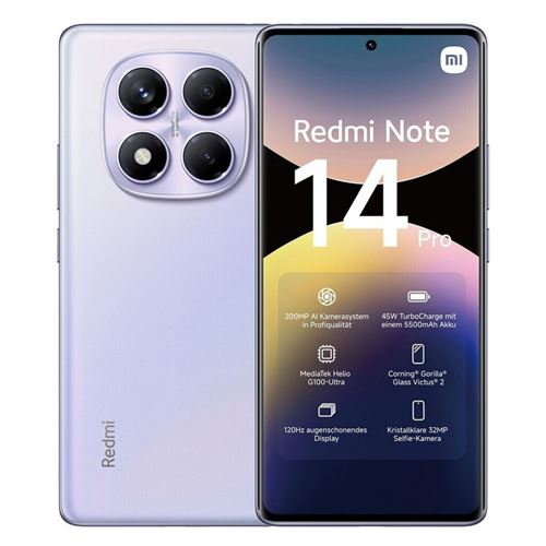 Xiaomi Redmi Note 14 Pro 4G 12Go RAM 512Go Violet