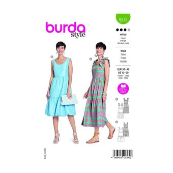 Patron De Couture Burda N°2996 - Robe Printemps-été, Tailles 36 à 46, Complet Non Découpé, Occasion