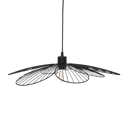 Non Communiqué Noir Suspension Métal Fleur D57 Atmosphera