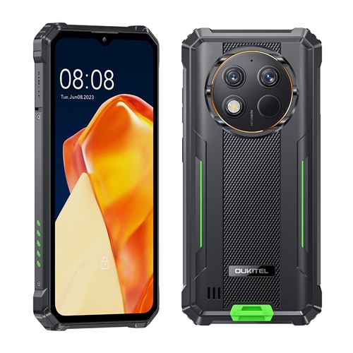 OUKITEL G1 Téléphone 24Go 256Go Batterie 10600mAh Écran 6.52 HD+ Android 14 Smartphone Dual SIM 4G NFC GPS-Vert
