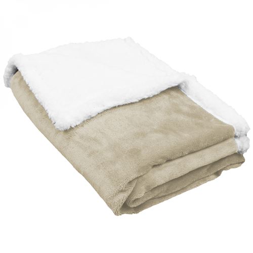 Lot de 5 couvertures, plaids polaires pour bébé 75 x 100 cm en flanelle et sherpa ultra doux - Beige - Monsieur Bébé