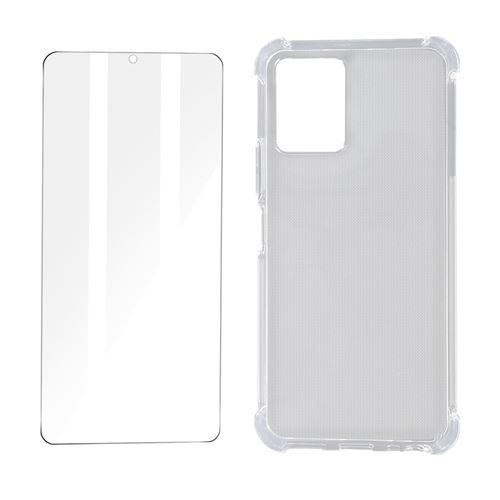 Avizar Pack Protection pour Vivo Y21 Y21s et Y33s Coque Souple et Film Verre Trempé 9H Transparent
