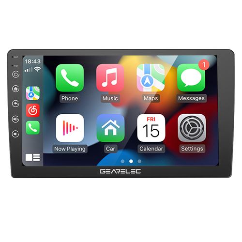 Gearelec Autoradio 10 Pouces Android 13 avec Carplay et Android Auto GPS Navigation WiFi Bluetooth AUX 2+32GO