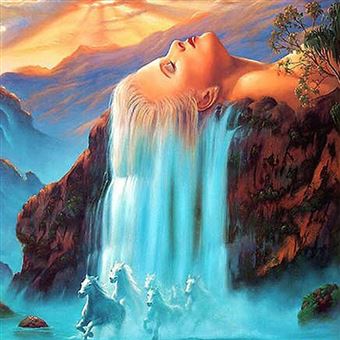 Peinture au diamant DIY 5D ZY459 - Cascade de rêve (30x30CM) - 1