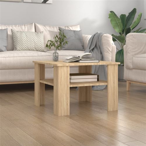 Vidaxl Table Basse Chêne Sonoma 60X60x42 Cm - Image 3