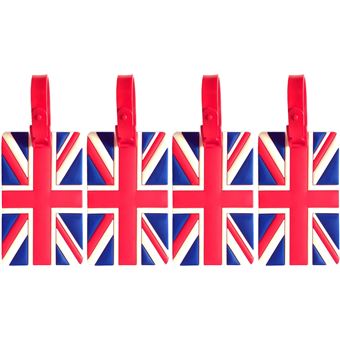 Lot De 4 étiquettes à Bagages TSA Sodsay - Drapeau Américain - 4,92 X 2,76 Pouces - PU