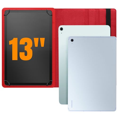 Temium Etui Cover universel rouge pour tablette 9-10