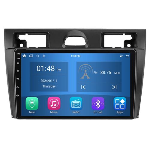 Autoradio RoverOne® Bluetooth CarPlay Android Auto Navigation 4Go RAM 64Go ROM pour Ford Fiesta Mk VI 5 Mk5 2002-2008