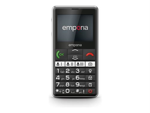emporiaPURE LTE - 4G téléphone de service - RAM 64 Mo / Mémoire interne 128 Mo - microSD slot - Écran LCD - 320 x 240 pixels - rear camera 2 MP
