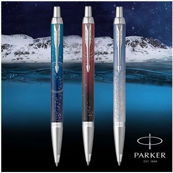 PARKER IM Premium Portal, Stylo bille, Dégradé de rouge, recharge bleue pointe moyenne, Coffret cadeau