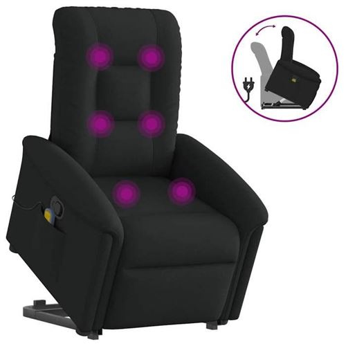 Non Communiqué Noir Vidaxl Fauteuil De Massage, Relaxation Tissu