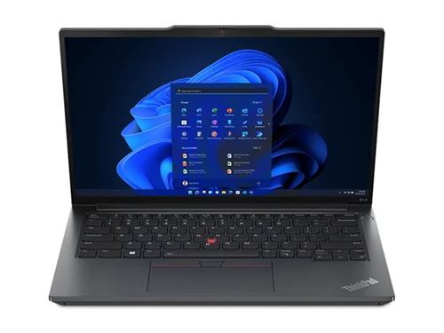 Lenovo ThinkPad E14 Gen 5 21JR - Conception de charnière à 180 degrés - AMD Ryzen 7 - 7730U / jusqu'à 4.5 GHz - Win 11 Pro - Radeon Graphics - 16 Go RAM - 512 Go SSD TCG Opal Encryption - 14" IPS 1920 x 1200 - Gigabit Ethernet - Wi-Fi 6 - noir graphit