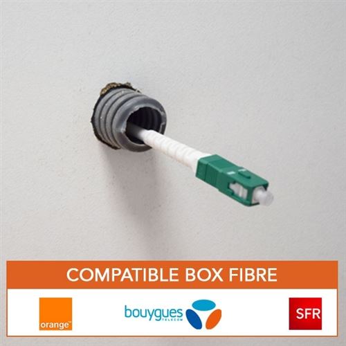 Câbles réseau Accsup CABLE FIBRE OPTIQUE POUR BOX INTERNET (BOUYGUES / SFR  / ORANGE) 10M BLANC - FB122HLM