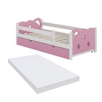 LIT ENFANT PINOCCHIO 200X90CM BLANC AVEC AIRE DE JEUX VITALISPA