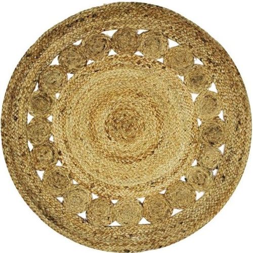 Tapis Funny Rosace - Ø 70 cm - Naturel