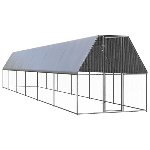 Meilleurs prix pour vidaXL Poulailler 2x12x2 m acier galvanisé 3278817