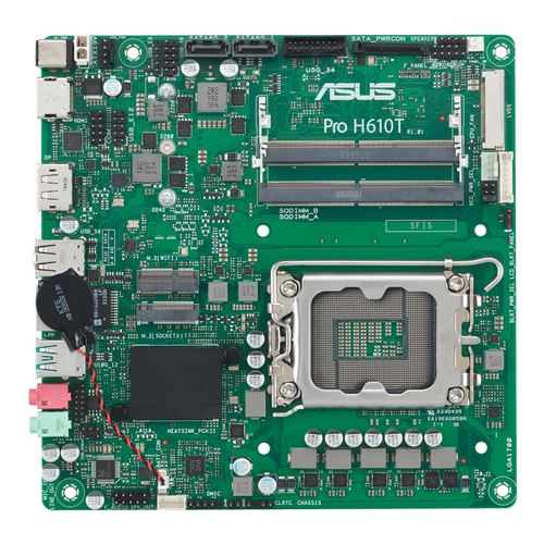 Non Communiqué Asus Pro H610t-Csm - Carte-Mère - Mini Itx - Socket Lga1700 - H610 Chipset - Usb 3.2 Gen 2, Usb 3.2 Gen 1 - Gigabit Lan - Carte Graphique Embarquée (Unité Centrale Requise) - Audio Hd (8 Canaux)