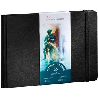 Carnet aquarelle - Watercolour book - 100% coton - 250g/m² - 30 feuilles grain fin - Paysage - A5 - Hahnemühle - 1