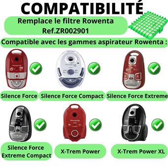 Sac aspirateur pour Rowenta Compact Power X Trem Power Silence Force Sacs  remplacement ZR200520 ZR200720 [Lot 8] Phonillico® - Sac aspirateur - Achat  & prix
